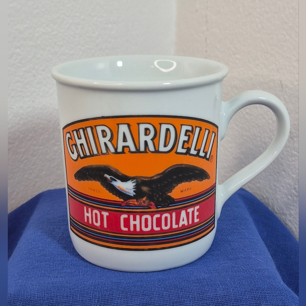 Ghirardelli Hot Chocolate Coffee Mug Bald Eagle Graphic 9 oz